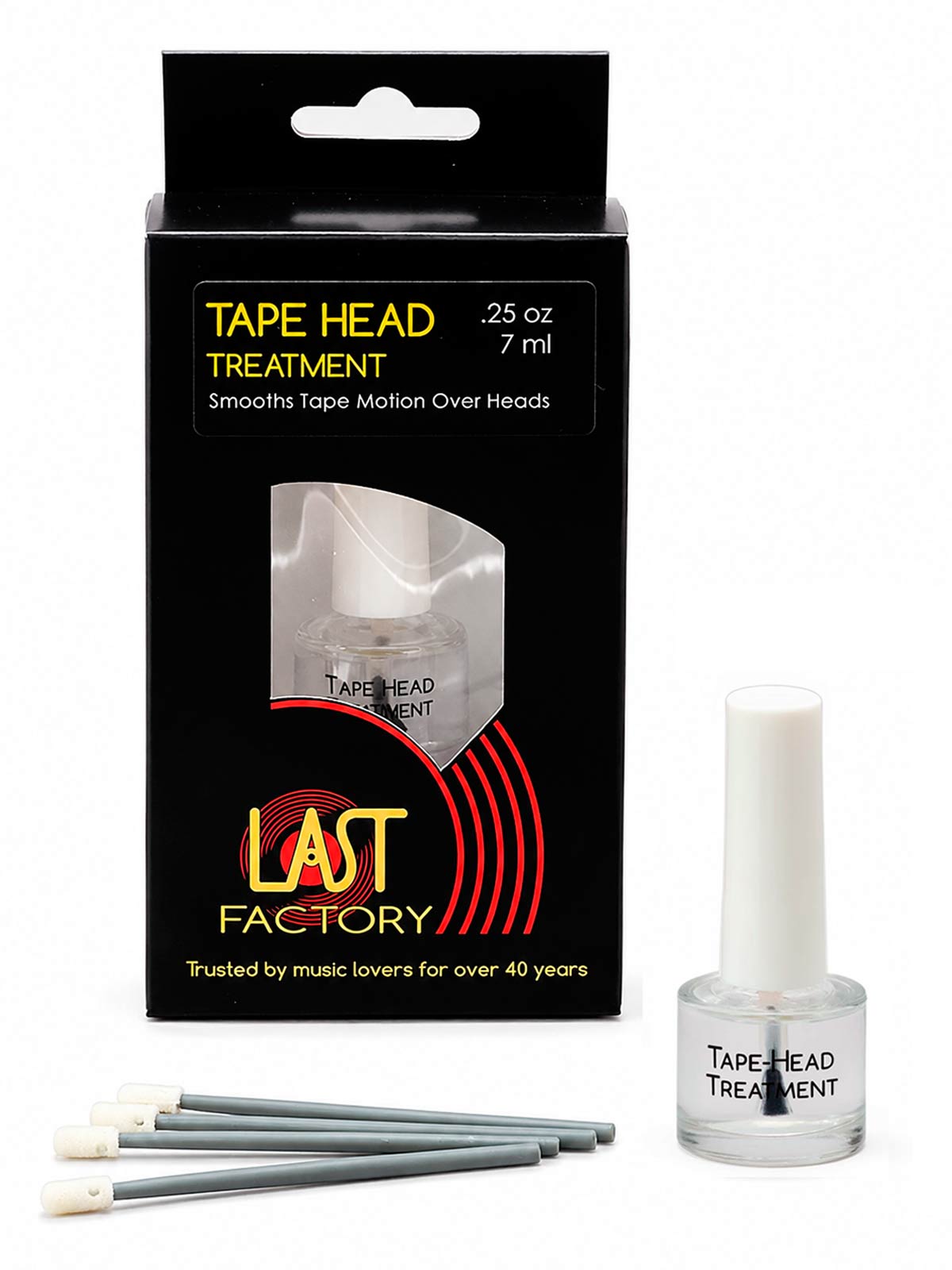 Tape Head Treatment keeps Tape Heads clean. It reduces friction with the tape.