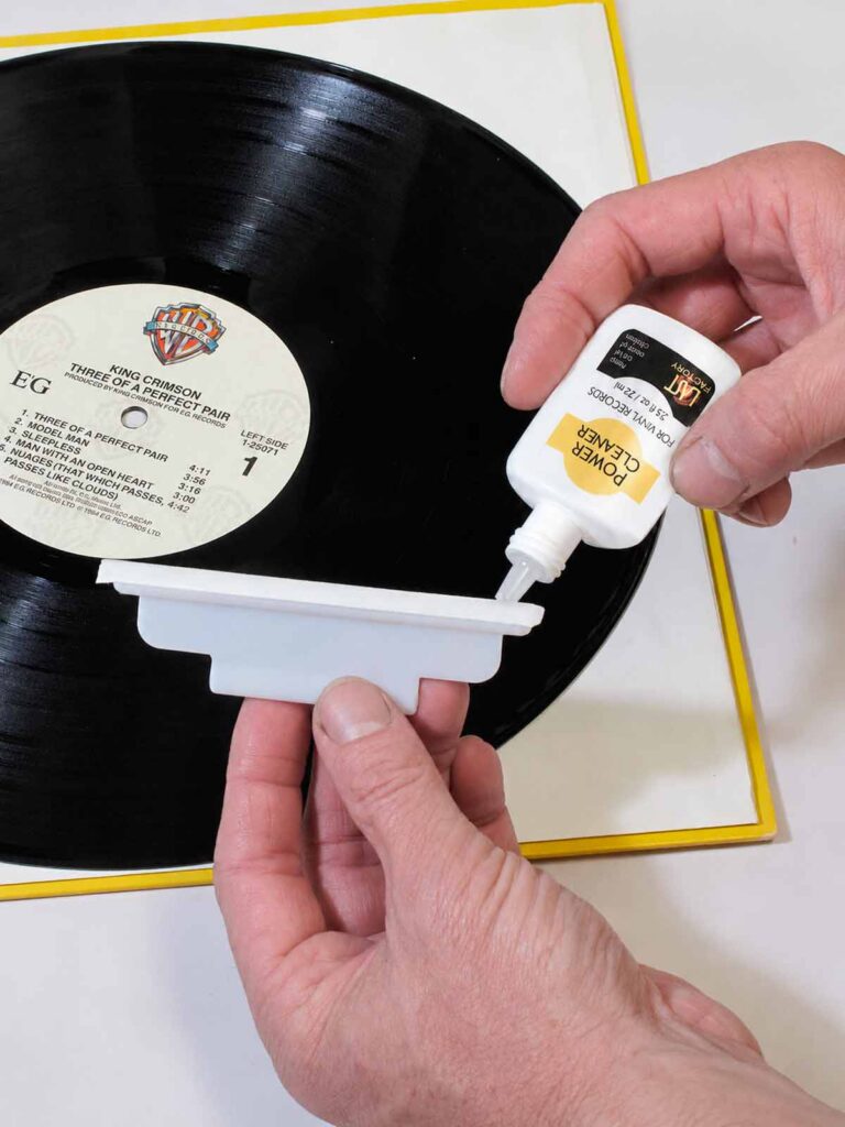 Power-Cleaning a Vinyl Record