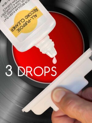 Just 3 drops cleans records of dirt and dust