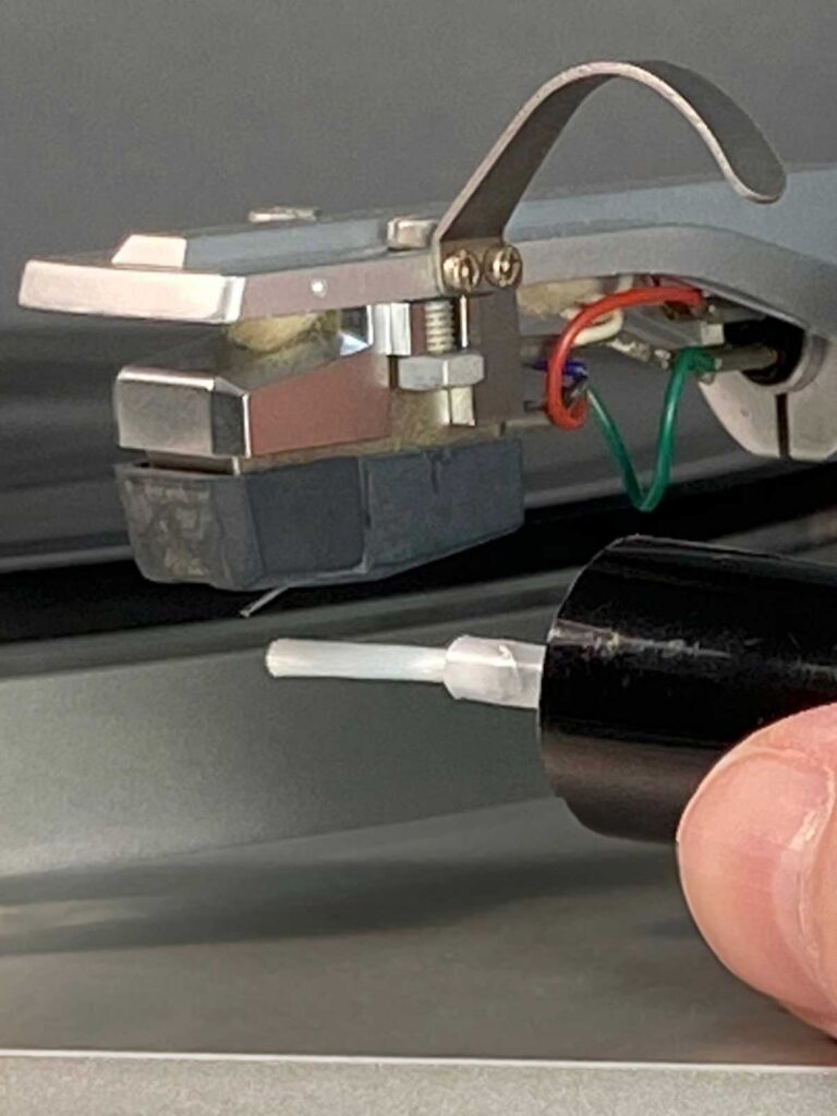 Clean the stylus with Stylus Cleaner. A quick brush from back to front