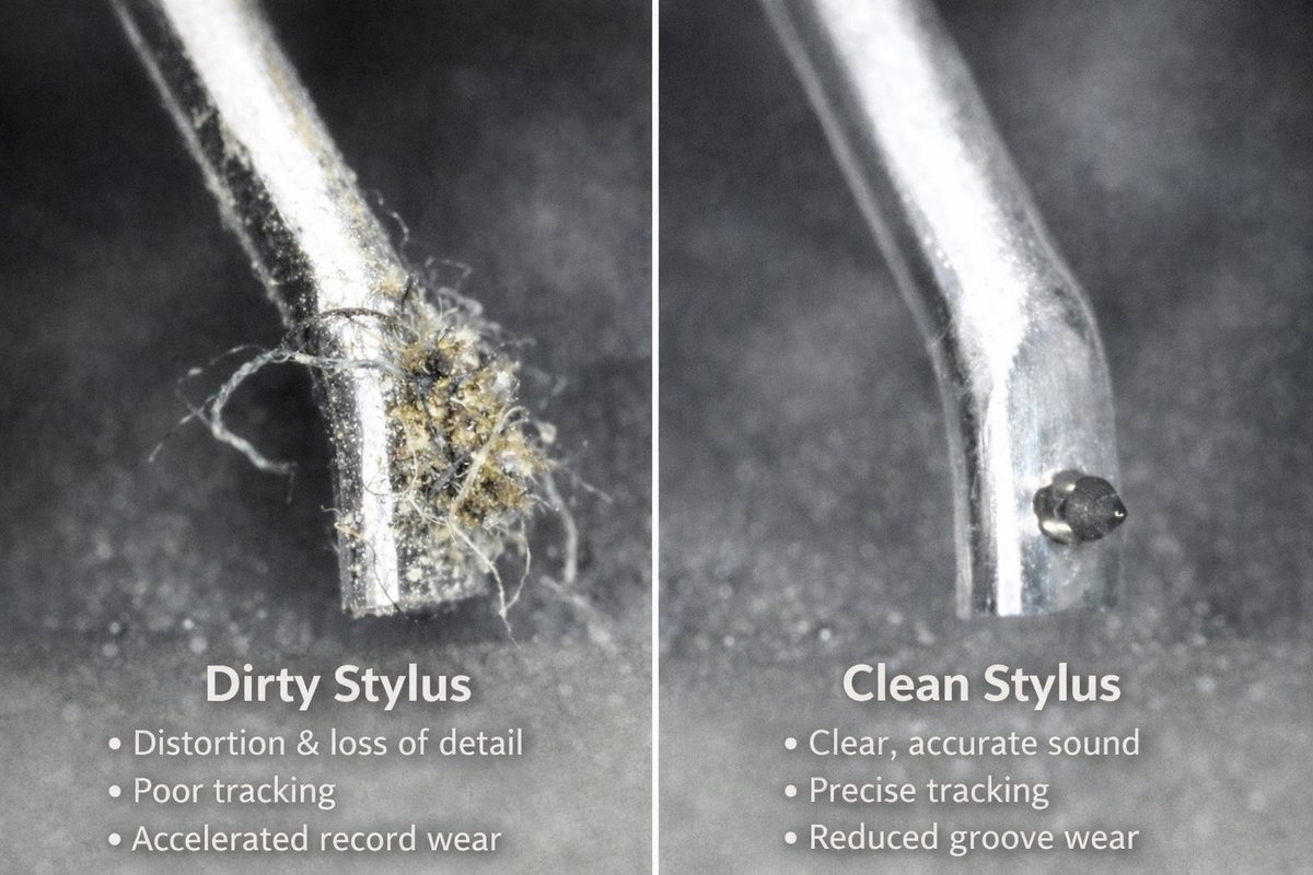 Dirty stylus vs. Clean stylus